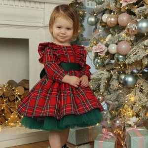 Robe bébé fille de Noël, robe de Noël tout-petit filles, Robe de Noël personnalisée, robe pour Noël, Tenue de Noël Livraison express image 7