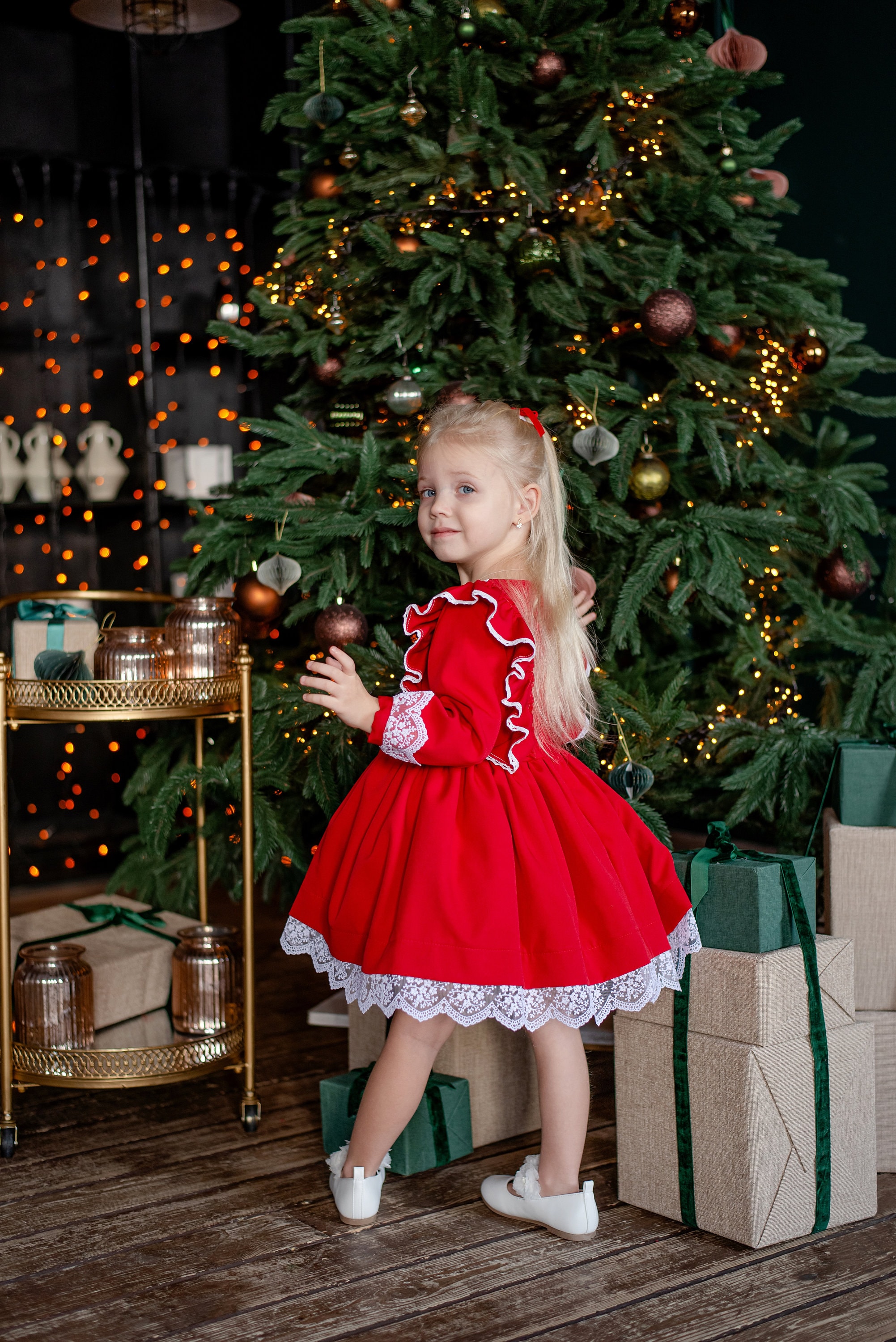 Red christmas dress for best sale baby