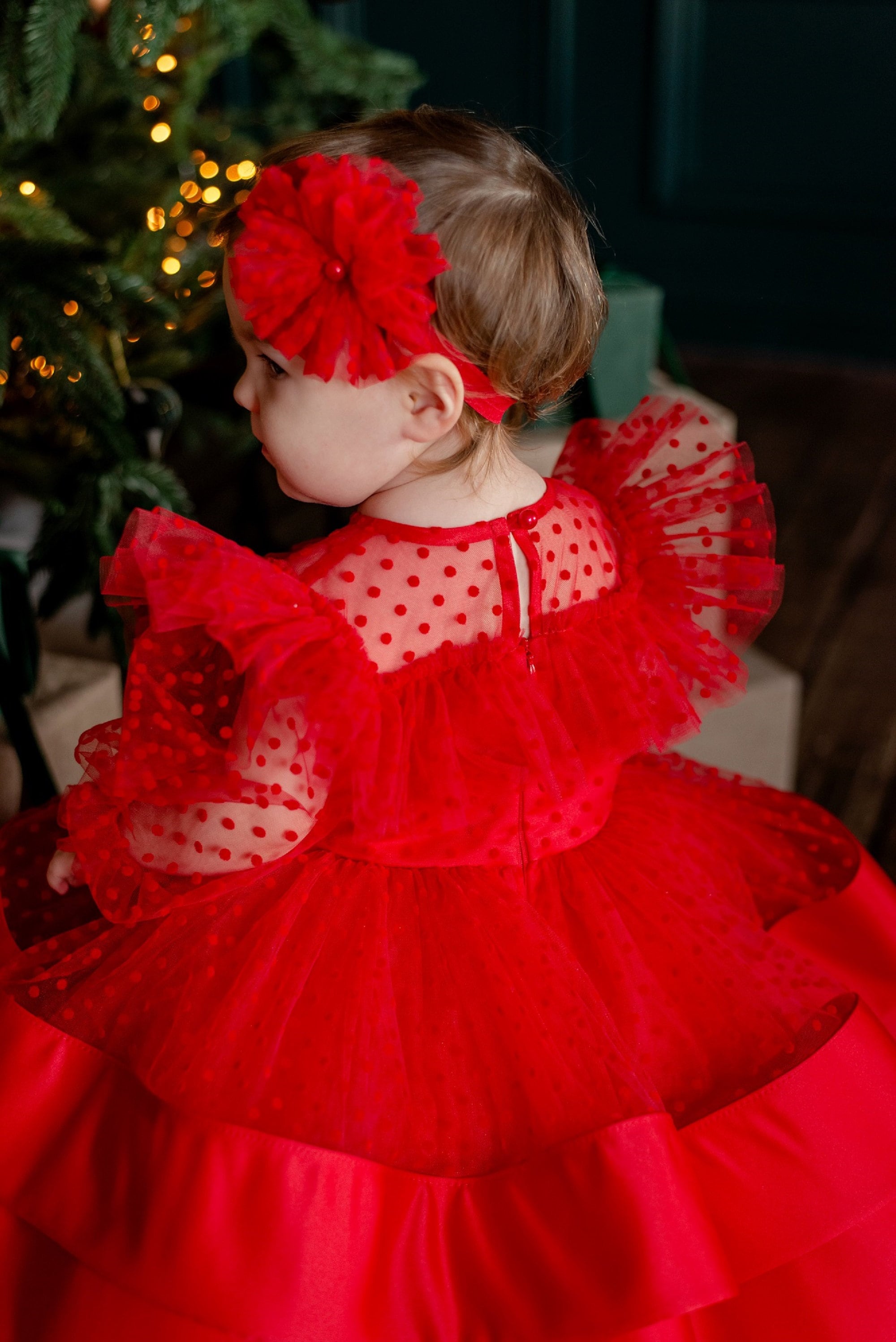 Baby red dress outfit online