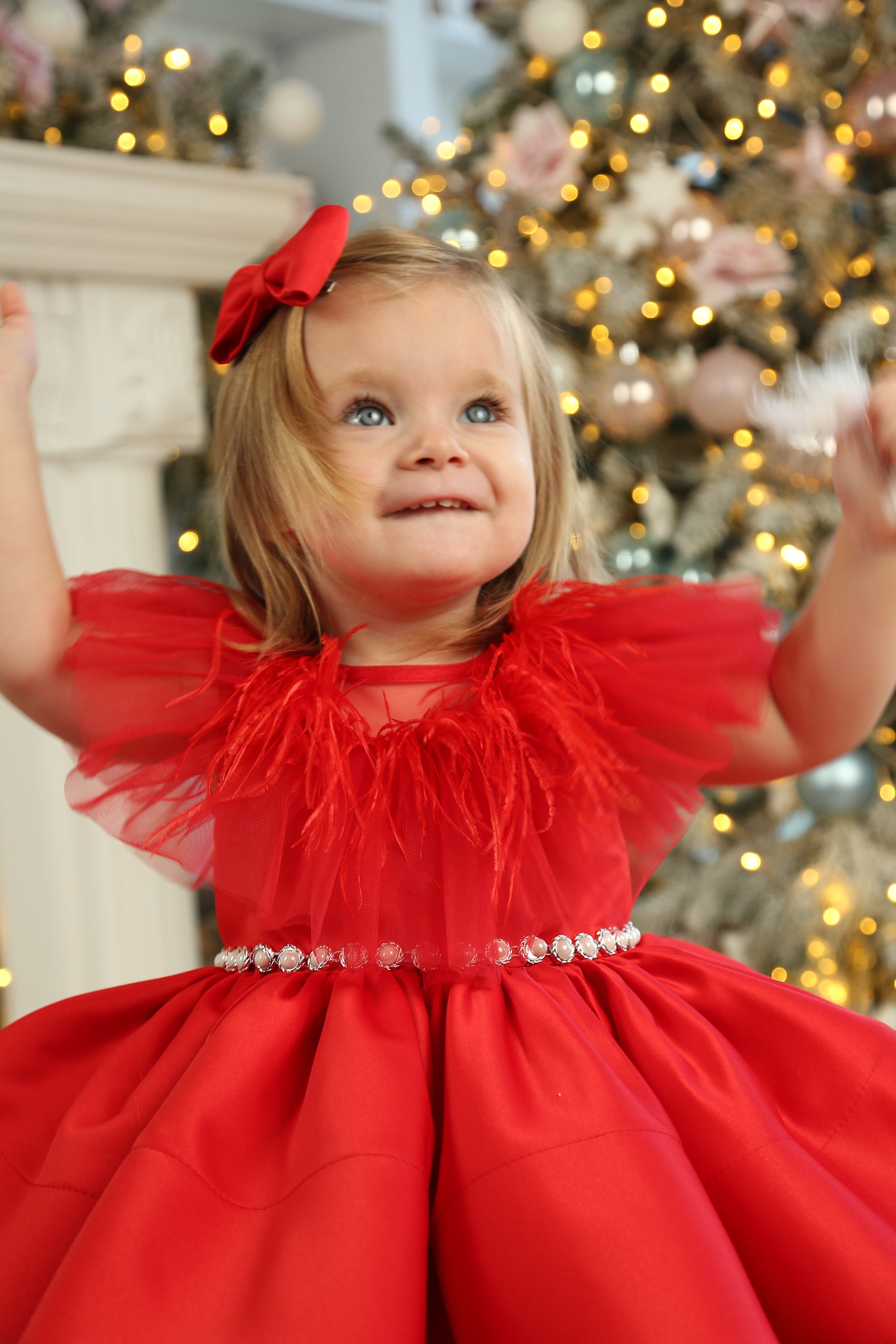 red tutu christmas dress Girls' Velvet Tutu Christmas Dress