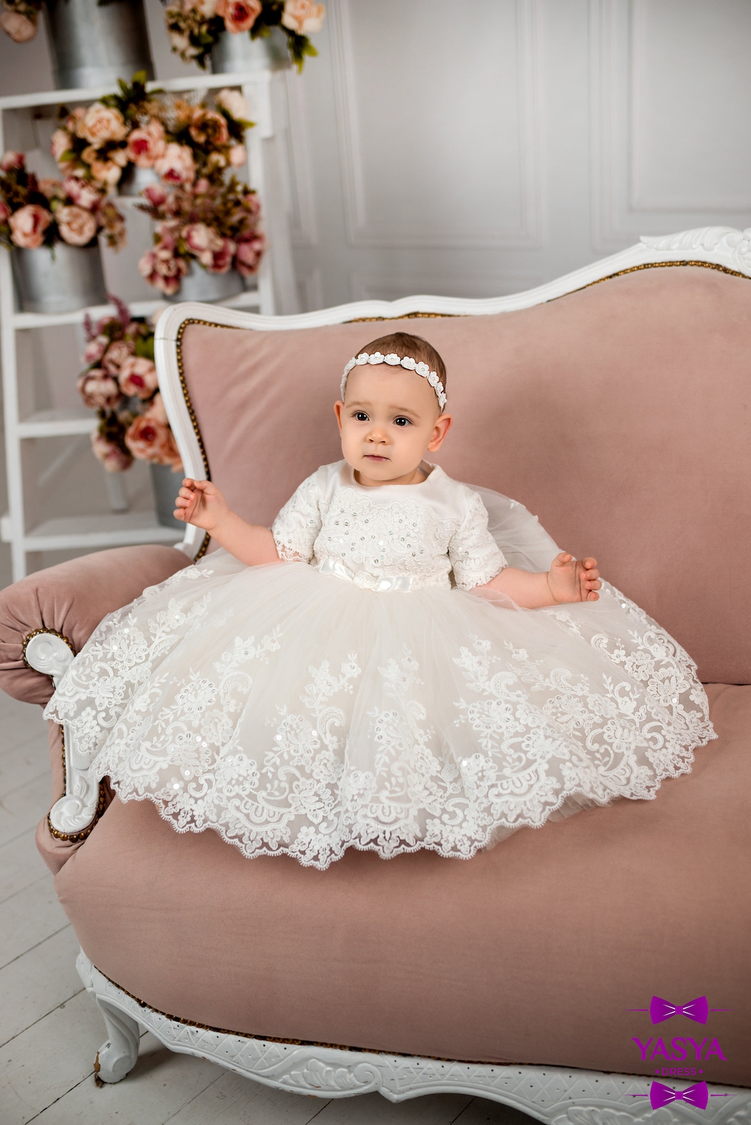 Girls Baptism Dress - (Liliana)