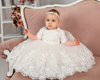 Baptismal dress baby girl, christening gown girl, baptism dress for toddler girl, 3t dress baptism