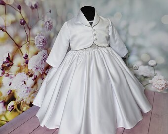 navy blue dress for baby girl BAPTISM CLOTHES- BABY CHRISTENING DRESS APOLLONIA
