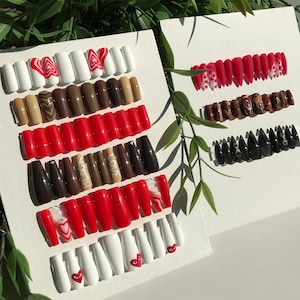 Valentine’s Day Heart Press On Nails