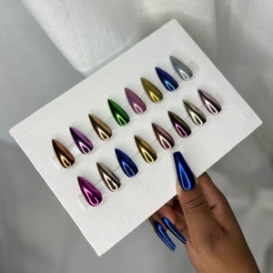 Chrome Press on Nails