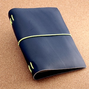 Blue Leather journal cover, Fauxdori
