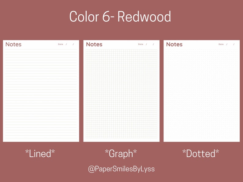 Printable Notes Bundle Simple Stationery Planner Pages Journal Pages ...