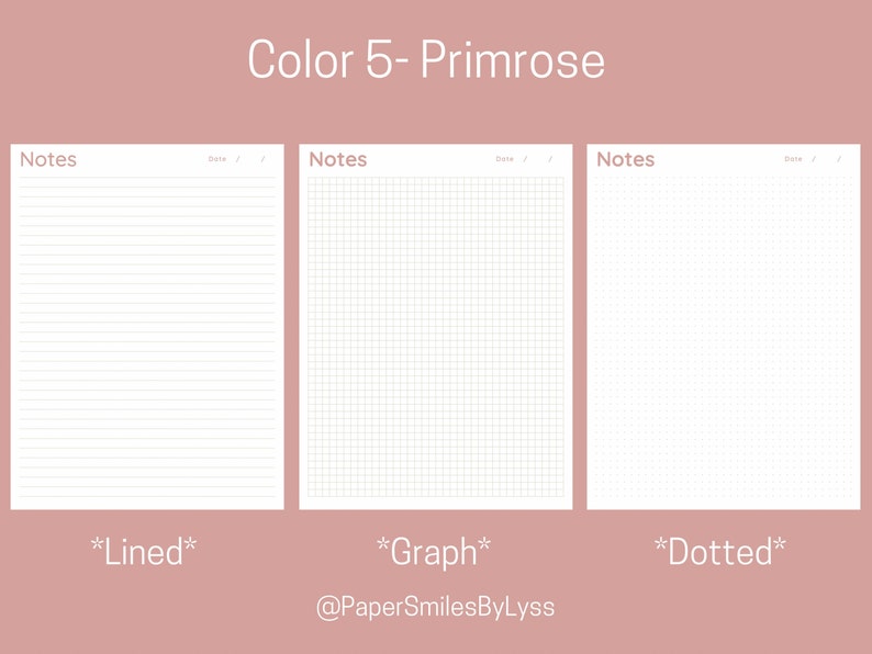 Printable Notes Bundle Simple Stationery Planner Pages Journal Pages ...