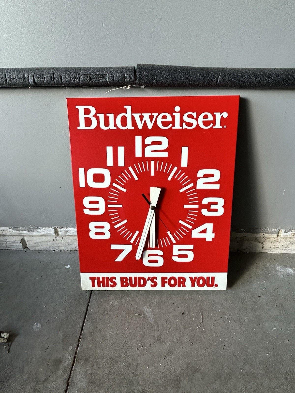 Budweiser Clock - Etsy