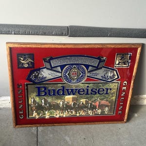 Vintage Budweiser Beer Mirrors - Etsy