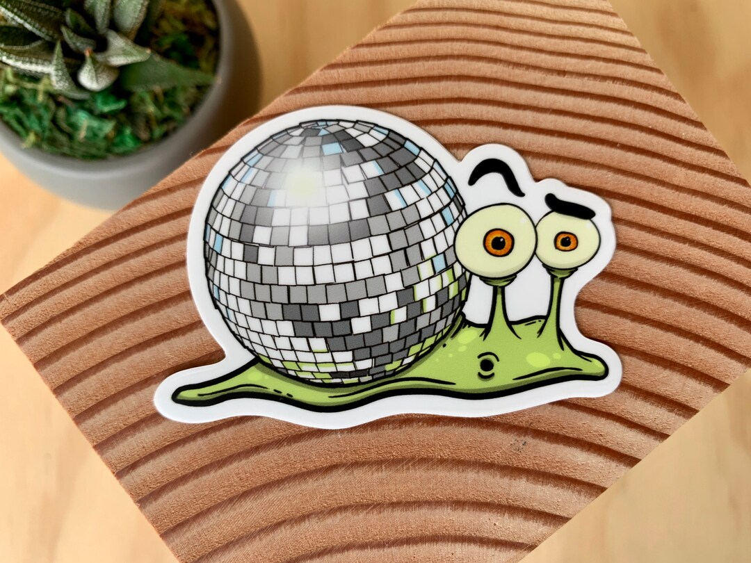 Disco Snail Sticker - Etsy