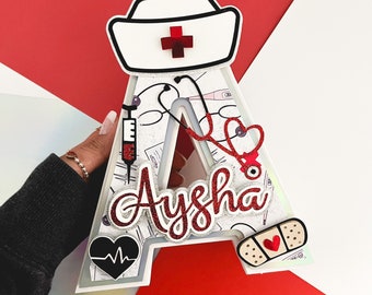 Nurse Appreciation 3D Letter, Custom 3D Letter for Nurses, Personalized 3D Letter, Nurse Gift, Nurse Graduation Gift