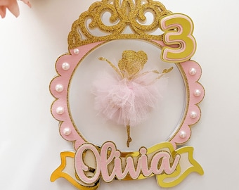 Ballerina Cake Topper, Tutu Birthday Party, Ballerina Party Cake Decoration
