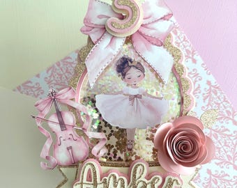 Spinning Ballerina Cake Topper, Tutu Cute Birthday Party