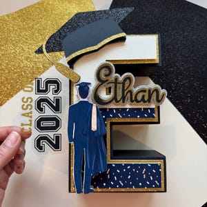 2025  Graduation 3D Letter for a Male, Graduation Decorations, 2025 Graduation Party Decor, Personalized 3D Letter, Graduation Gift,