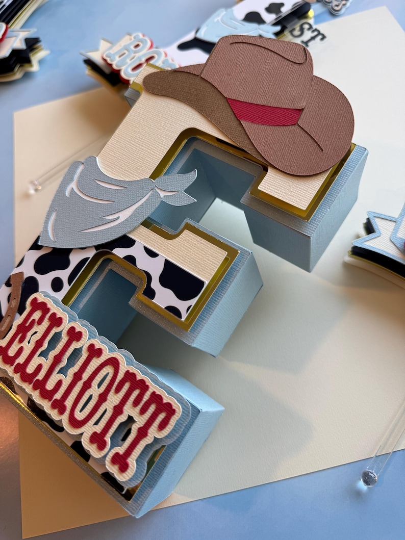 First Rodeo Birthday 3D Letter, Cowboy Party Centerpiece - Etsy