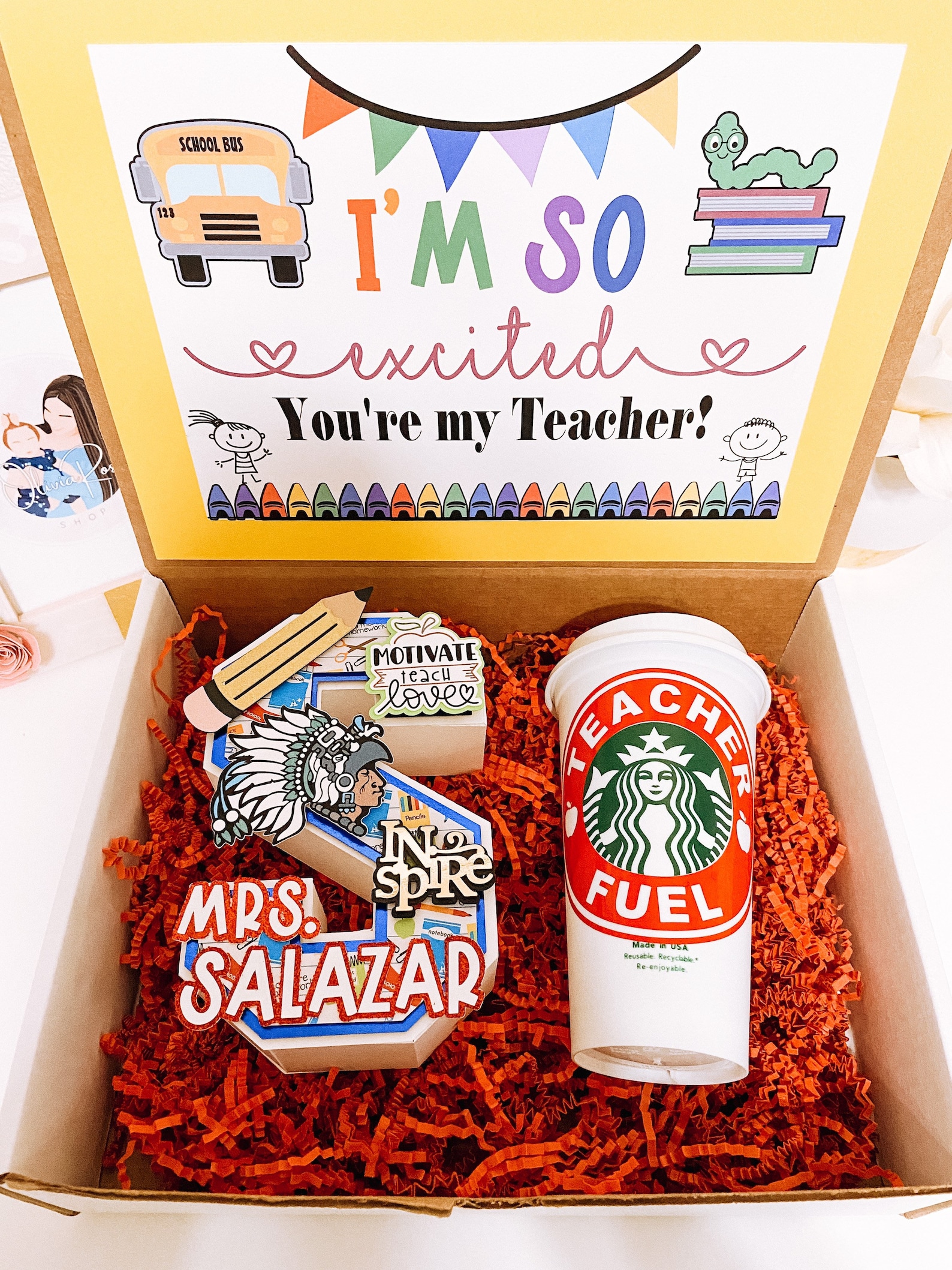 Personalized Teacher Gift Box Back to School Teacher Gift Etsy