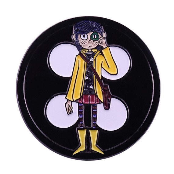 Coraline Button Enamel Pin Etsy