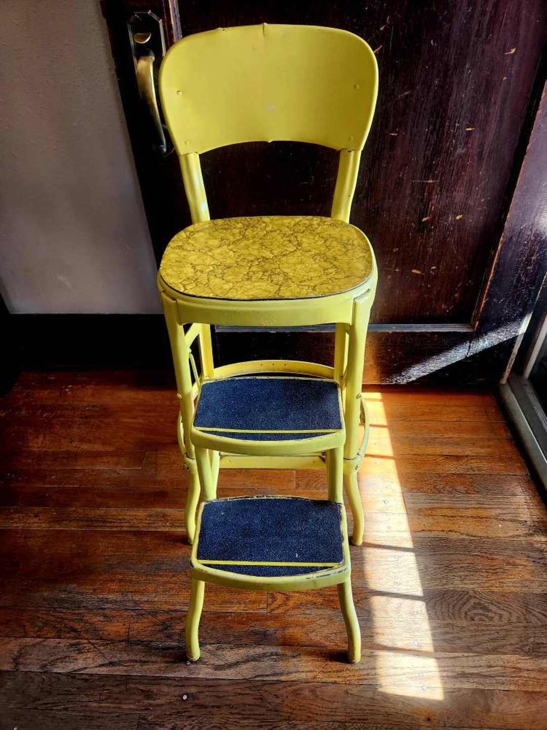 Vintage Cosco Stylaire Step Stool Metal Chair Pull Out Steps Etsy