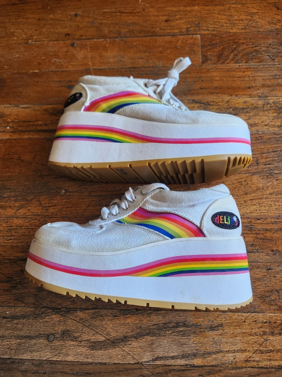 rainbow platform sneakers - Gem