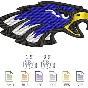 Eagle Mascot Embroidery File