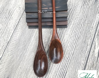 Rosewood Ebony Spoon- Personalized Wooden Spoon - Wooden Cooking & Serving Spoon - Rustic Decor - Wooden Spoon Crafts - Granola spoon