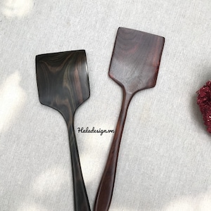 Ebony Spatula, Rosewood Spatula L=9&quot;, Personalised Cooking Gift,  Cooking Spoon Utensil, Untensil for non stick pan, cast iron, Teflon