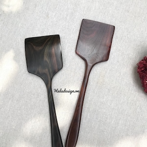 Ebony Spatula, Rosewood Spatula L=9", Personalised Cooking Gift,  Cooking Spoon Utensil, Untensil for non stick pan, cast iron, Teflon