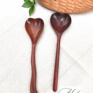 Personalised Rosewood Heart Spoon- Hand Carved Wooden Spoon - Custom spoon - Serving Spoon - Wedding Gift - Couple Kitchen Shower Gift