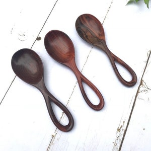 Rosewood Handmade Spoon- Cute Fish Wooden Spoon - Wooden Scoop - Custom gift - Wooden Spoon Crafts  - Tea & Coffee scoop