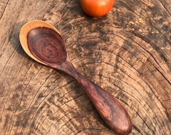 Palissander lepel - handgesneden houten lepel - houten kook- en serveerlepel - rustiek decor - houten lepel ambachten - natuurlijk eco-servies