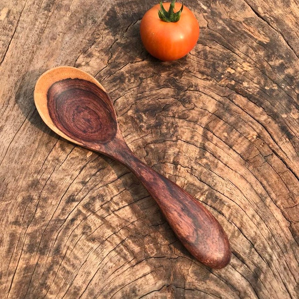 Rosewood Spoon- Hand Carved Wooden Spoon - Wooden Cooking & Serving Spoon - Rustic Decor - Wooden Spoon Crafts - Natural eco tableware