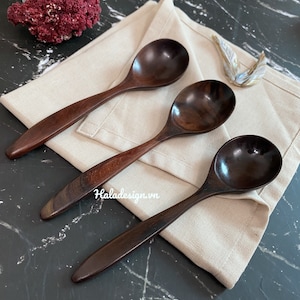 Rosewood Wooden Spoons - Length = 15cm (5.9&quot;)  -Hand Carved Wooden Spoon - Wooden Cooking & Serving Spoon - Minimalist wooden spoon