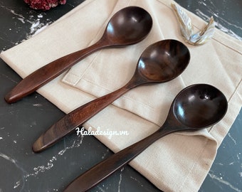 Rosewood Wooden Spoons - Length = 15cm (5.9")  -Hand Carved Wooden Spoon - Wooden Cooking & Serving Spoon - Minimalist wooden spoon