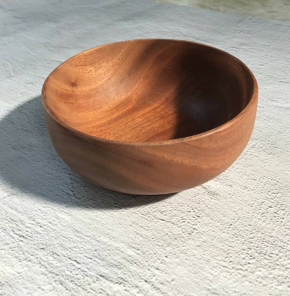 Salatschüssel aus Holz, Palisanderschale, dekorative Schale, Obstschale aus Holz, handgeschnitzte Schale, Snackschale, Familienschale