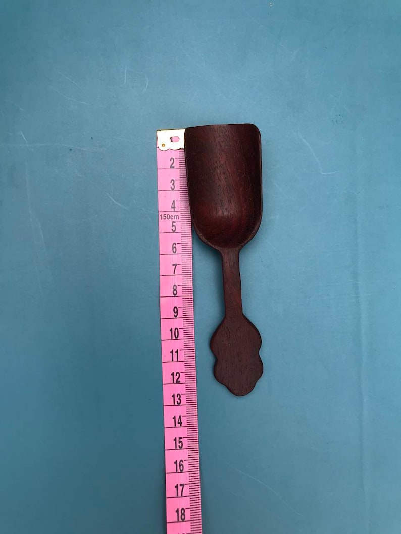 Rosewood Scoop Hand Carved Wooden Spoon Wooden Scoop Kitchen Houseware Wooden Spoon Crafts Wooden Scoop Tea & Coffee scoop image 4