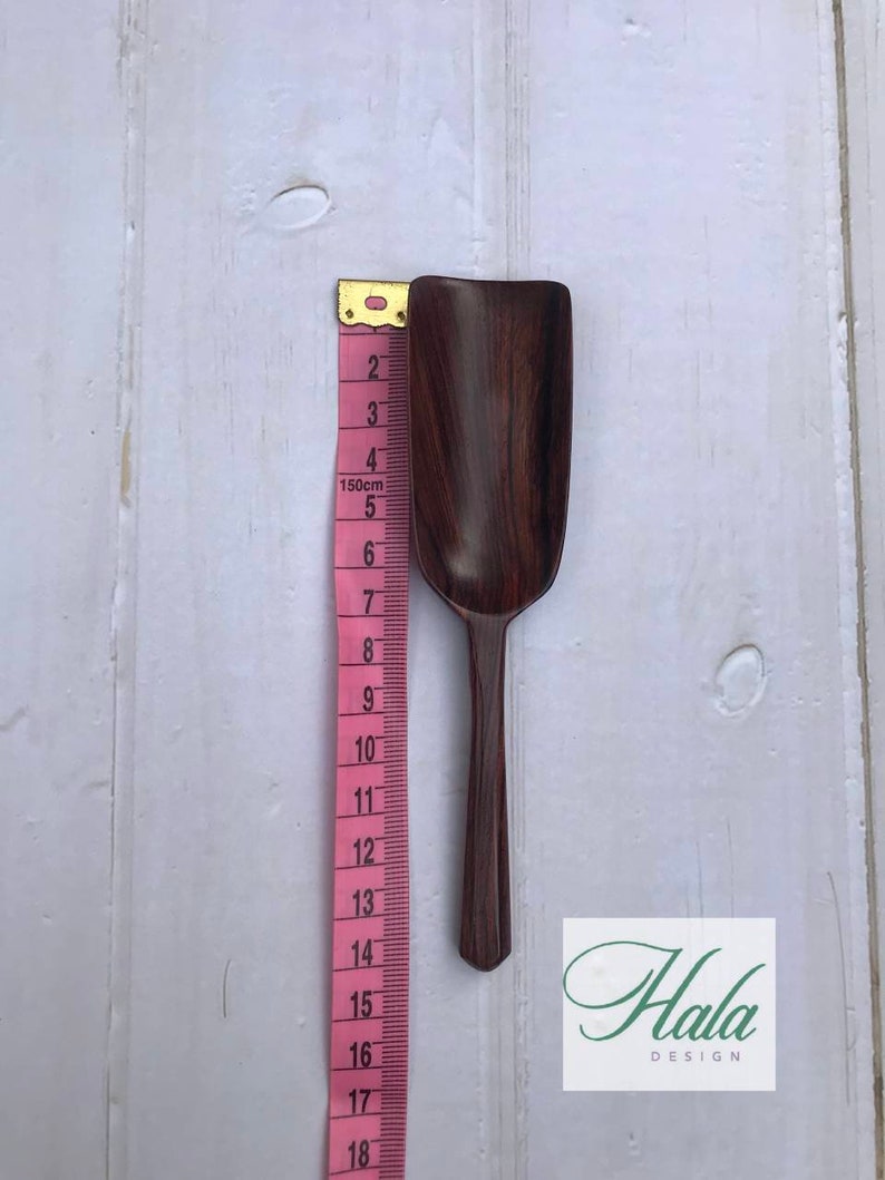 Rosewood Scoop Hand Carved Wooden Spoon Wooden Scoop Kitchen Houseware Wooden Spoon Crafts Wooden Scoop Tea & Coffee scoop image 5