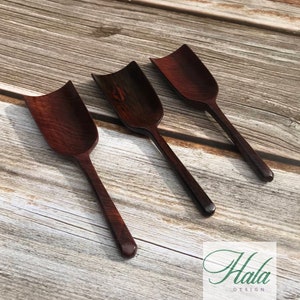 Rosewood Scoop Hand Carved Wooden Spoon Wooden Scoop Kitchen Houseware Wooden Spoon Crafts Wooden Scoop Tea & Coffee scoop image 2