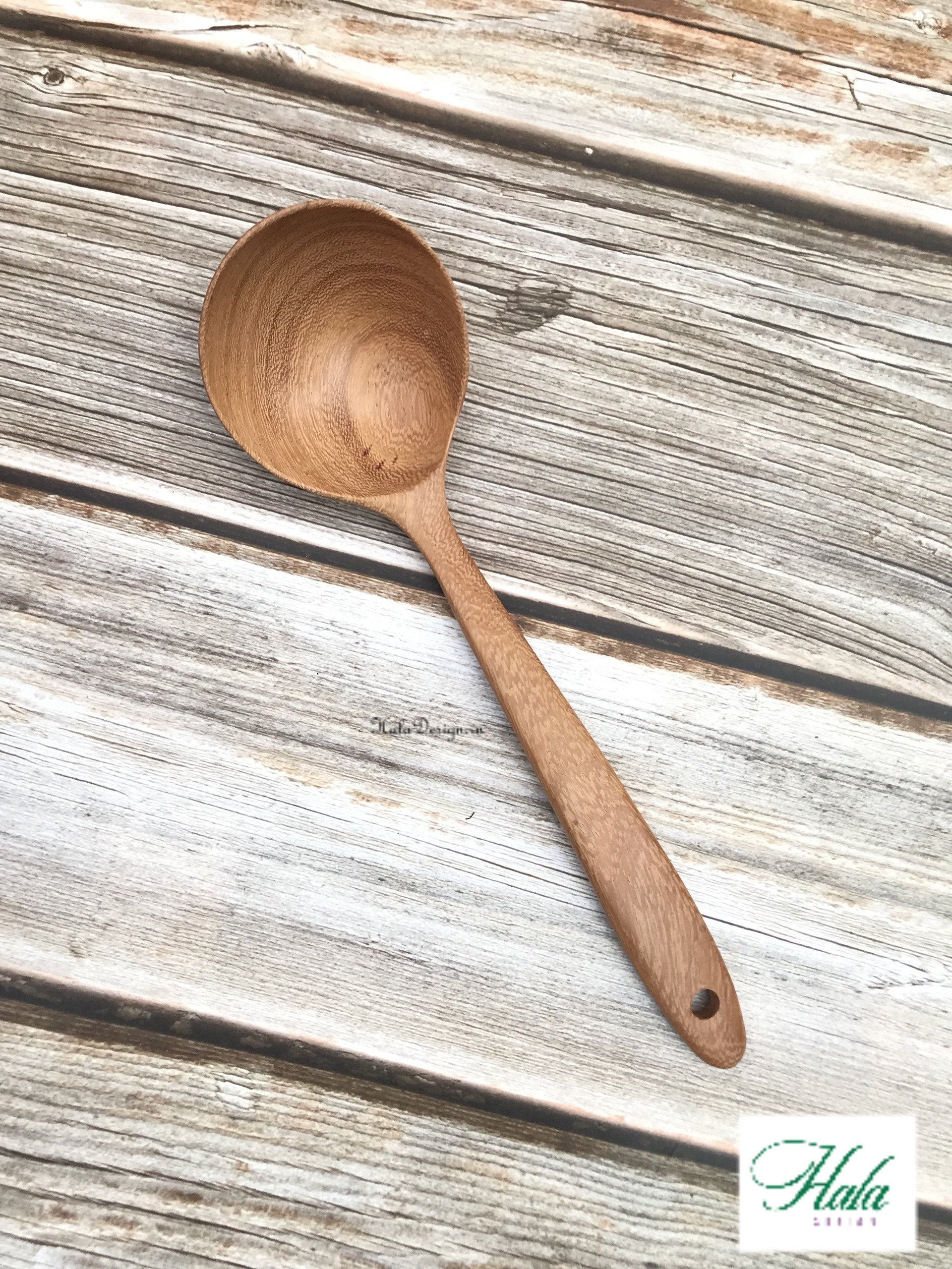 Wooden Mixing Spoon, 16.5 Inch Giant Wood Spoon, Long Handled Wooden Spoon