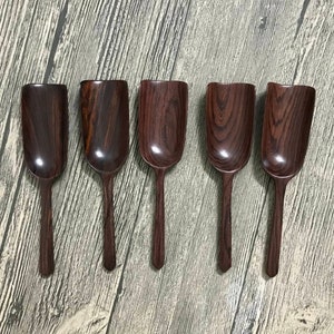 Rosewood Scoop Hand Carved Wooden Spoon Wooden Scoop Kitchen Houseware Wooden Spoon Crafts Wooden Scoop Tea & Coffee scoop image 3