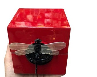 水牛の角トンボロック付き漆ジュエリーボックス（8色展開）漆ボックス