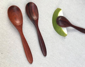 Rosewood Ebony Spoon- Hand Carved Wooden Spoon - Wooden Cooking & Serving Spoon - Rutic Decor - Wooden Spoon Crafts - Natural eco tableware