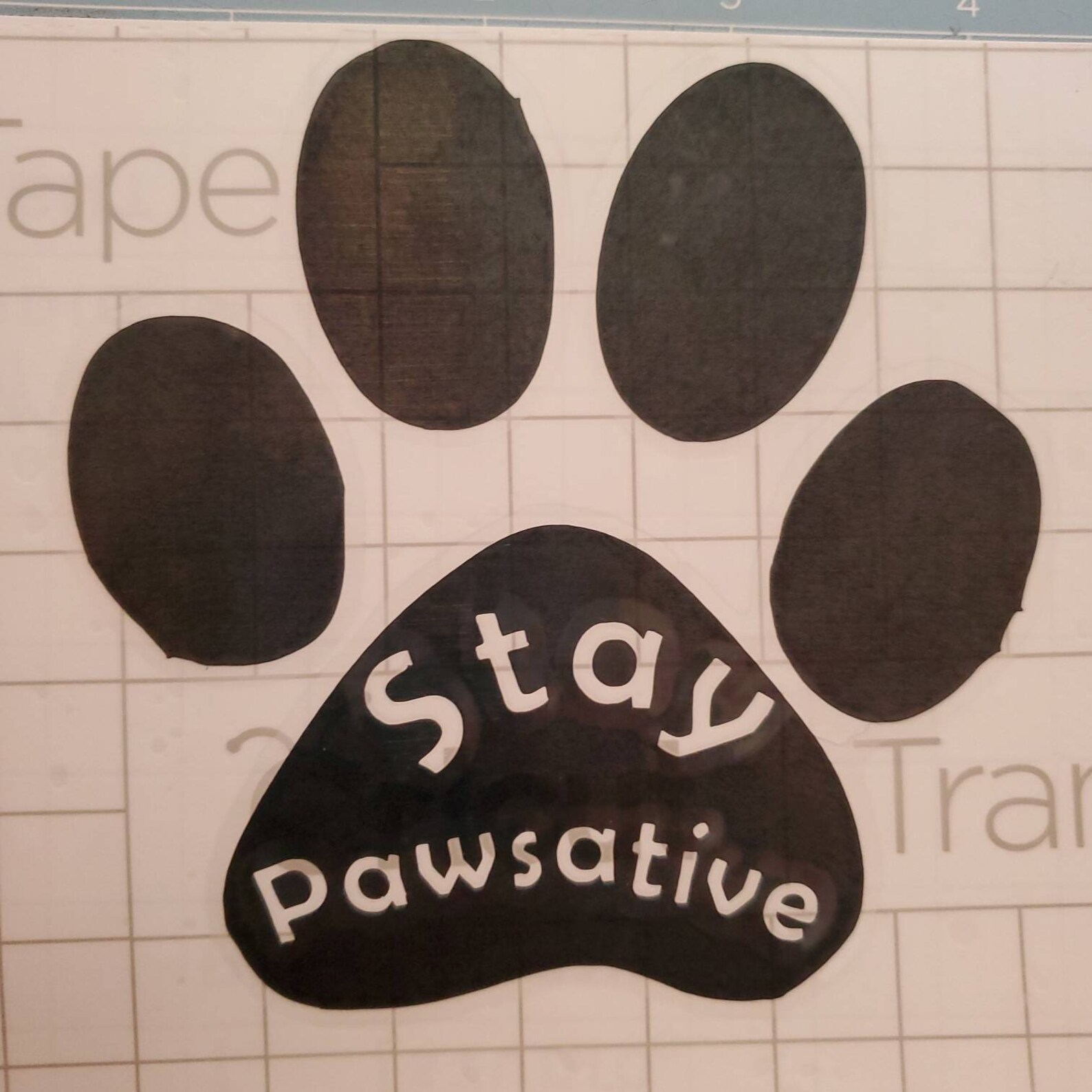 paw print stay pawsative permanent vinyl decal etsy