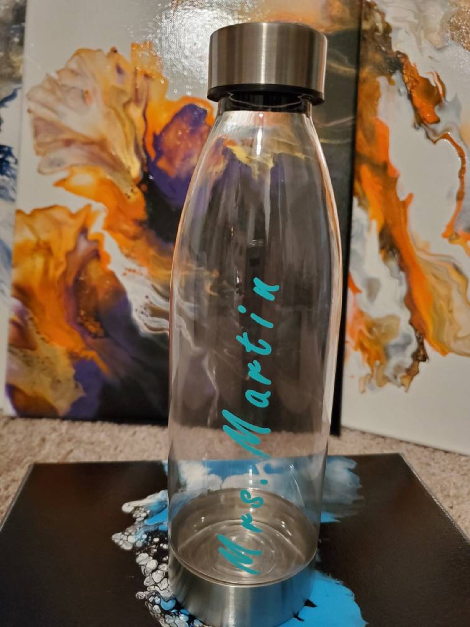 Plastic Custom Twist Top Water Bottle Etsy