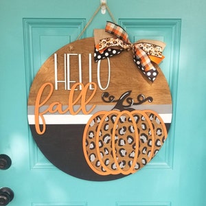 Fall Door Hanger | Fall Leopard Door Hanger | Fall Door Decor | Fall DIY