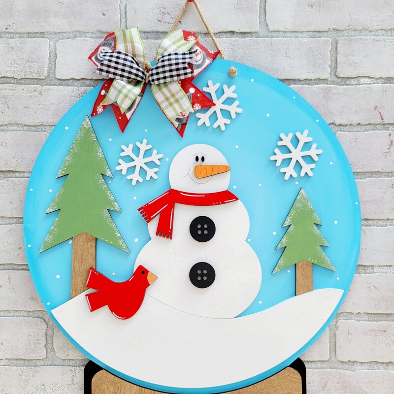 Winter Door Hanger Etsy