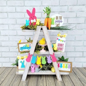 Peeps Tiered Tray Set | Easter Tiered Tray | Easter Tiered Tray Bundle | Set of 7 | Easter DIY Tieres Tray