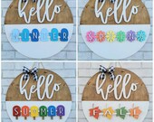 4 Seasons Interchangeable Interchangeable Door Hanger DIY Interchangeable Summer Spring Winter Fall Door Hanger