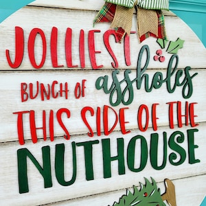 Türschild Türhänger | Weihnachten Humor | National Lampoon Türschild | DIY lustige Weihnachtstürschilder Bild 2