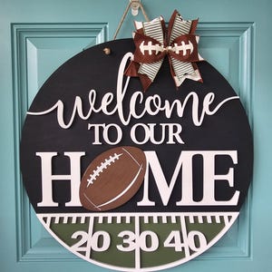 Welcome Home Football Door Hanger | Fall Decor, DIY Football